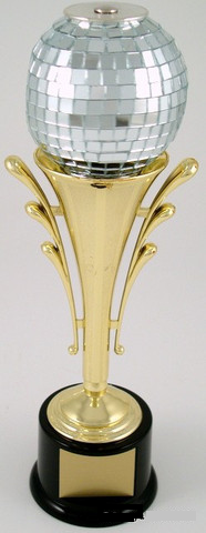 Deluxe Disco Ball Riser with Spinning Action Trophy-Trophies-Schoppy's Since 1921