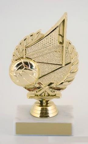 Volleyball Wreath Trophy on Marble Base-Trophies-Schoppy&