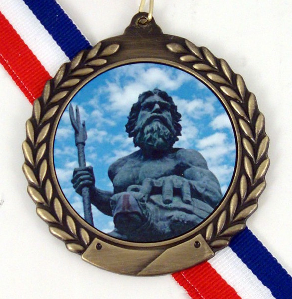 Gold Medal with King Neptune Logo-Medals-Schoppy&
