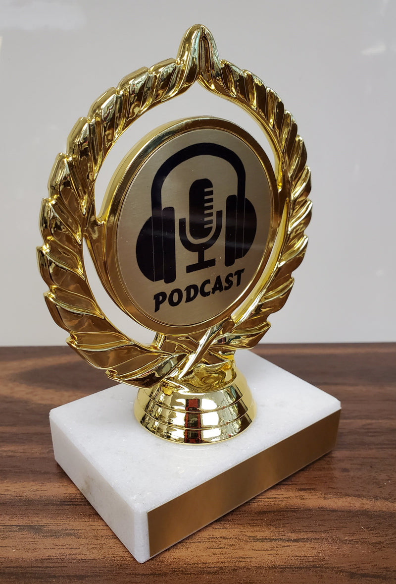 PODCAST Trophy on Marble Base-Trophy-Schoppy&