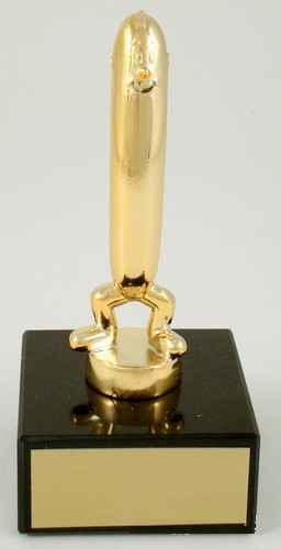 Hot Dog Trophy on Black Marble Base-Trophies-Schoppy's Since 1921
