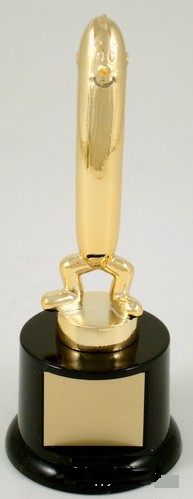 Hot Dog Trophy on Black Round Base-Trophies-Schoppy's Since 1921