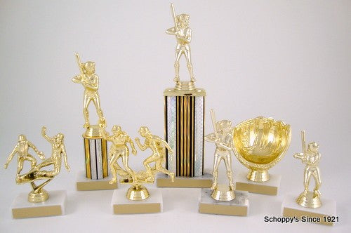 3" Column Softball Trophy-Trophy-Schoppy&