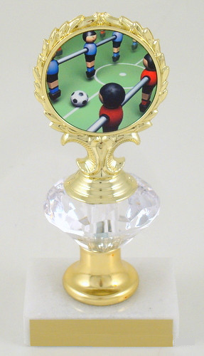 Foosball Logo Diamond Riser Trophy Small-Trophies-Schoppy's Since 1921