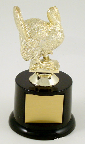 Realistic Turkey Trophy on Black Round Base-Trophies-Schoppy&