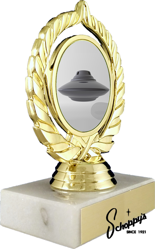 Alien Logo Trophy On Genuine Marble Base-Trophy-Schoppy&