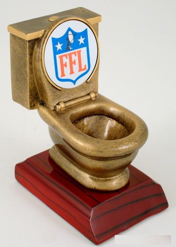 Fantasy Football League Toilet Resin-Trophies-Schoppy's Since 1921