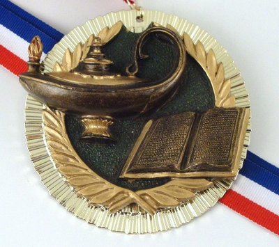 Big Lamp of Learning Resin Medal-Medals-Schoppy's Since 1921