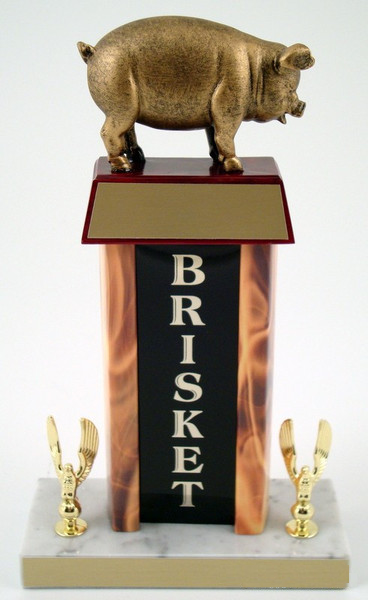 Pig Trophy on Flaming Column - Schoppy Original-Trophies-Schoppy's Since 1921