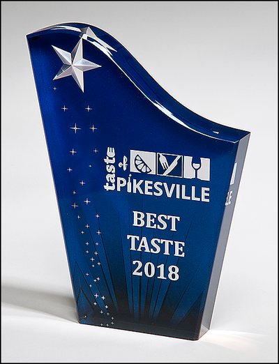 Acrylic Award with Etched and Color-Filled Star on Constellation Background-Acrylic-Schoppy's Since 1921
