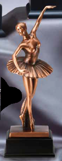 Ballerina Electroplate Resin Sculpture-Trophies-Schoppy's Since 1921