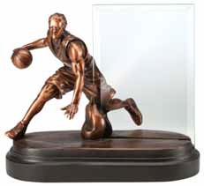 Basketball Glass Pane Resin Trophy-Trophies-Schoppy&