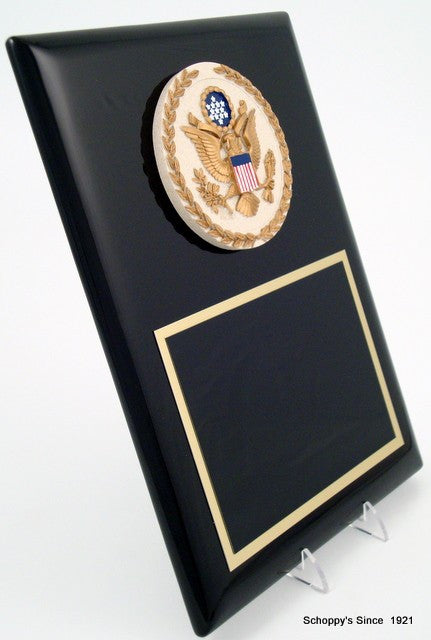 Black Plaque Piano Finish, Great Seal of U.S.-Plaque-Schoppy&