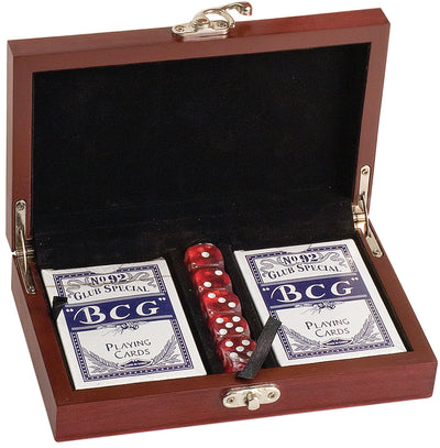 Wooden Card and Dice Set-Gift Set-Schoppy's Since 1921