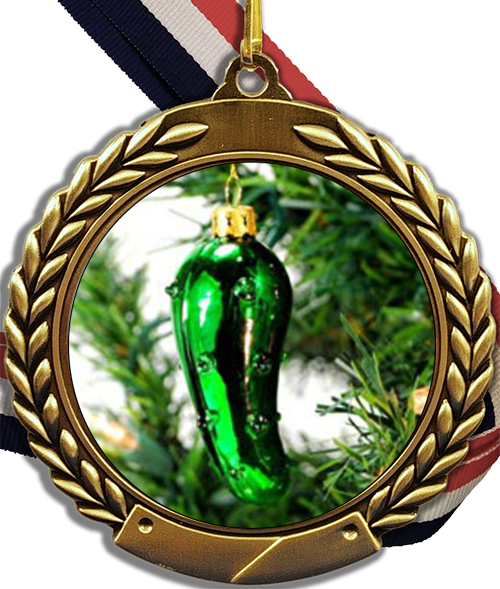 Christmas Pickle Logo Medal-Medals-Schoppy&