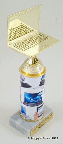 Computer Trophy on Original Metal Roll Column-Trophies-Schoppy&