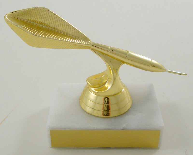 Dart Figure Trophy On Flat White Marble-Trophy-Schoppy&