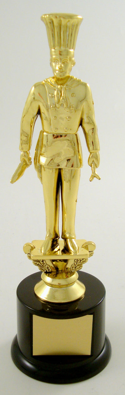 Chef Trophy Figure On Black Round Base-Trophies-Schoppy's Since 1921