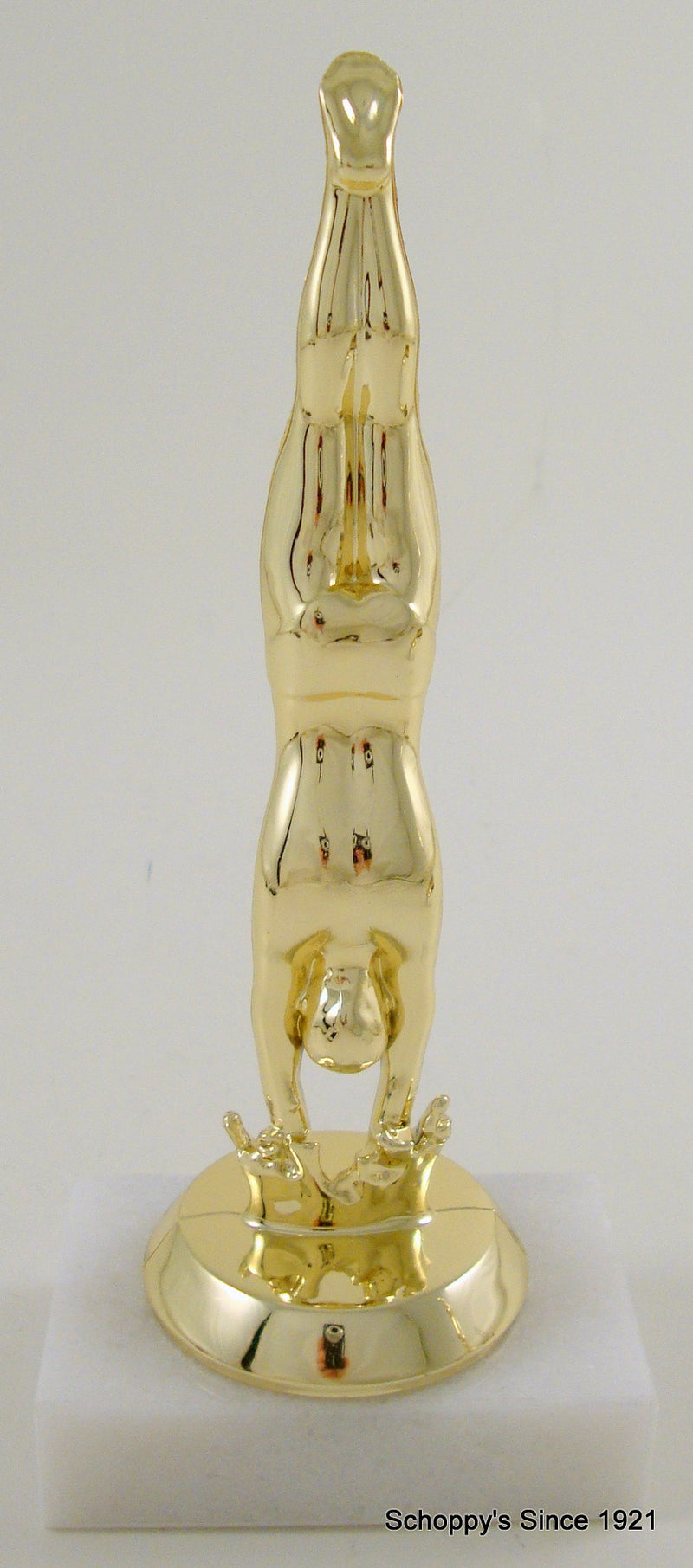 Diver Figure Trophy on White Marble Base-Trophies-Schoppy&