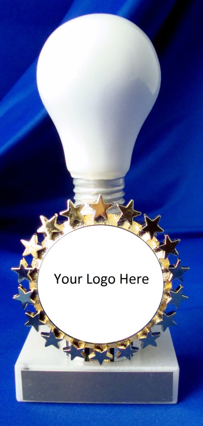 White Light Bulb On Marble With Logo-Trophy-Schoppy's Since 1921