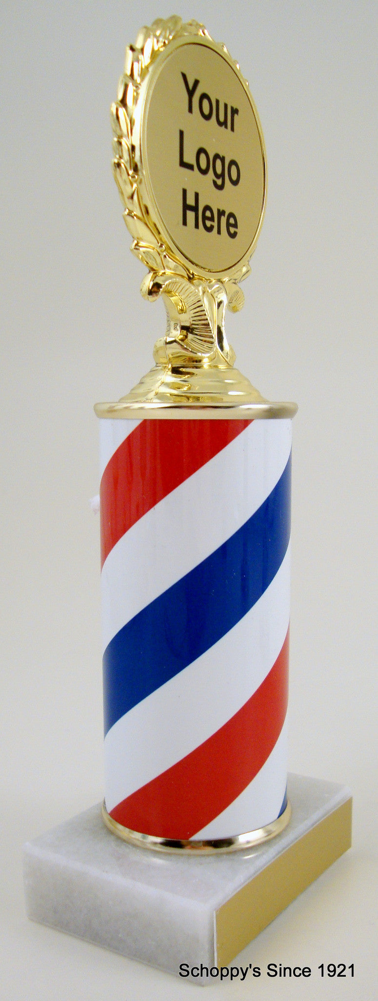 Barber Column Trophy With Logo-Trophy-Schoppy&