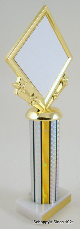 Custom Lamp Of Learning Diamond Star Column Trophy-Trophy-Schoppy&