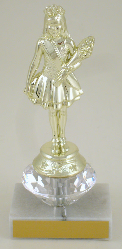 Pageant Junior Marble Trophy With Diamond-Trophy-Schoppy's Since 1921