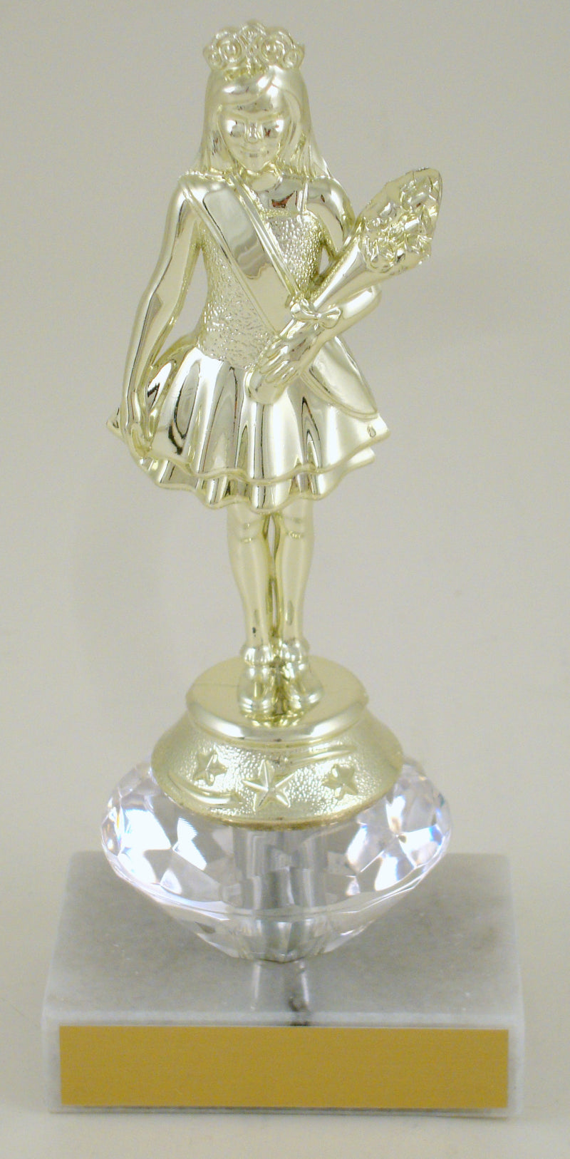 Pageant Junior Marble Trophy With Diamond-Trophy-Schoppy&