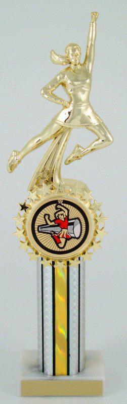 Cheerleading Trophy with Star Holder - Small-Trophies-Schoppy's Since 1921