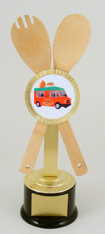 Wooden Utensil Food Truck Trophy-Trophy-Schoppy&