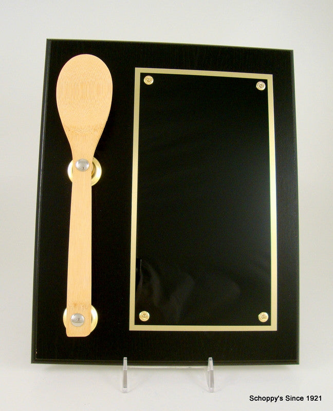 Black Plaque with Wooden Spoon-Plaque-Schoppy&