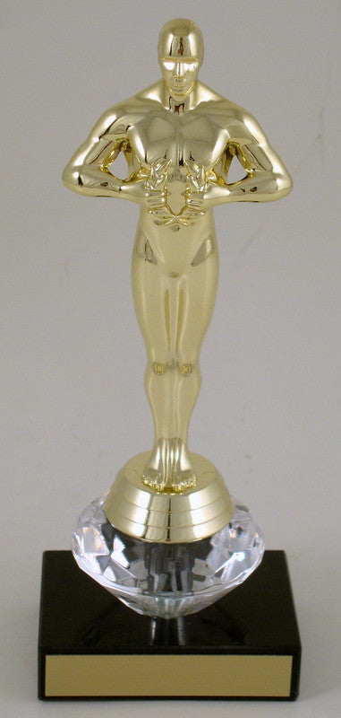 Achievement Trophy with Diamond on Black Marble Base-Trophy-Schoppy&
