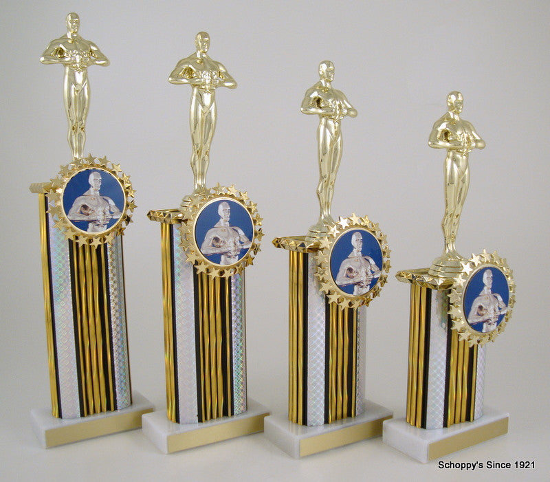 Achievement Trophy Wide Column With Badge-Trophy-Schoppy&