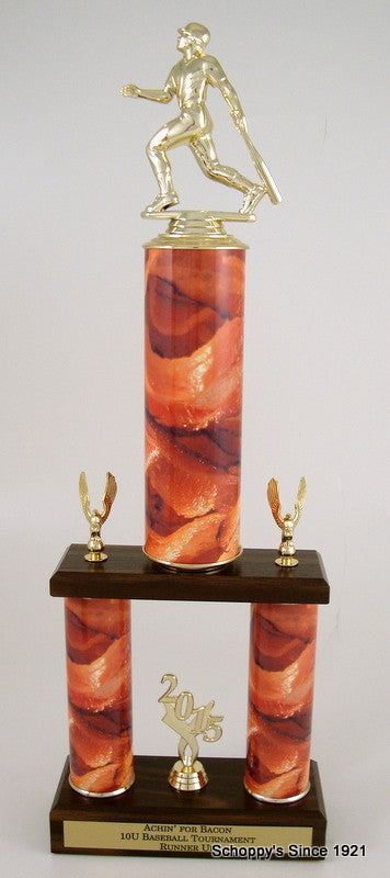 Baseball Bacon Trophy Two Column-Trophy-Schoppy&