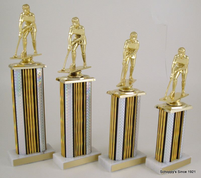 Field Hockey Trophy With Rectangle Column-Trophy-Schoppy&