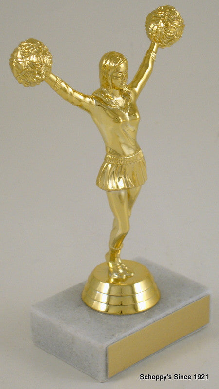 Cheerleading Double Pom Pom Trophy-Trophy-Schoppy&