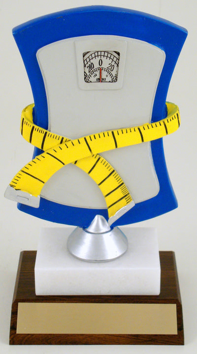 Weight Loss Scale Trophy On Wood And Marble Base-Trophy-Schoppy's Since 1921