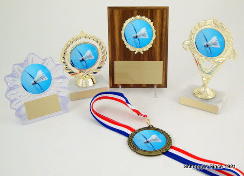 Badminton Logo on Sm. Flame Acrylic-Trophies-Schoppy&