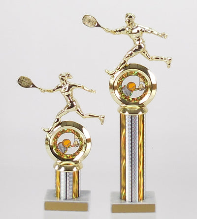 Tennis Logo Insert Figure Column Trophy-Trophy-Schoppy's Since 1921