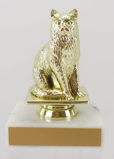 Cat Figure Trophy On Marble Base-Trophy-Schoppy's Since 1921