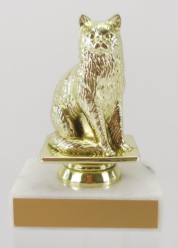 Cat Figure Trophy On Marble Base-Trophy-Schoppy&