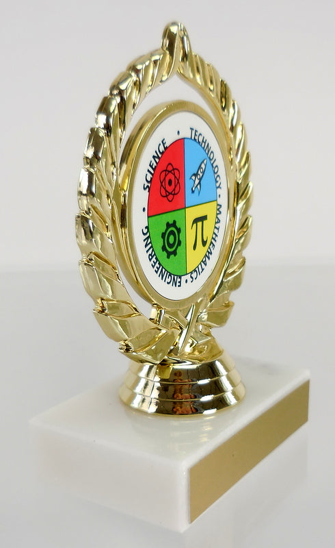 STEM Logo Trophy On Flat White Marble-Trophy-Schoppy&