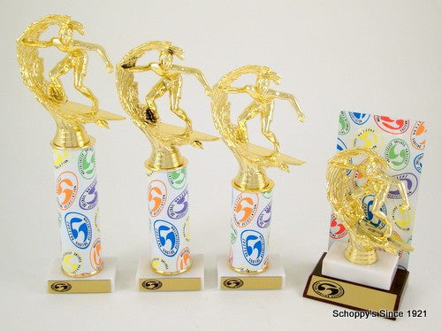 ESA Rainbow Amoeba Trophy with Original Metal Roll Column-Trophies-Schoppy&
