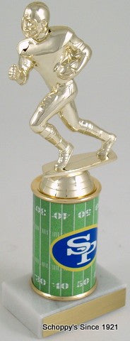 Football Trophy with Custom Round Column-Trophies-Schoppy&