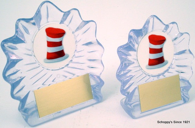 Hat Logo in Acrylic Trophy - Small-Trophies-Schoppy&