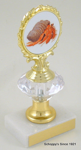 Hermit Crab Logo Diamond Riser Trophy Small-Trophies-Schoppy&