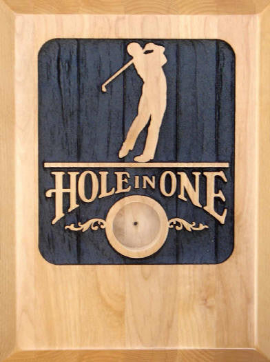 Sandcarved Hole In One Plaque - Male-Plaque-Schoppy&