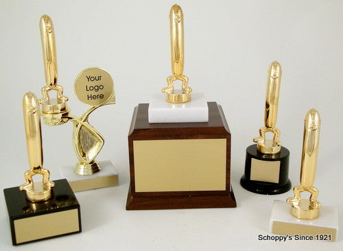 Hot Dog Trophy and Logo on Offset Riser-Trophies-Schoppy&