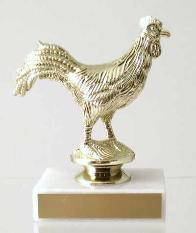 Rooster Trophy On Marble-Trophy-Schoppy's Since 1921