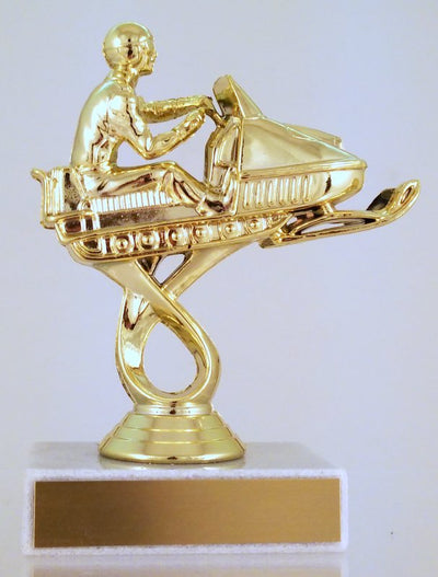Snowmobile Figure Trophy On Flat Marble-Trophy-Schoppy's Since 1921